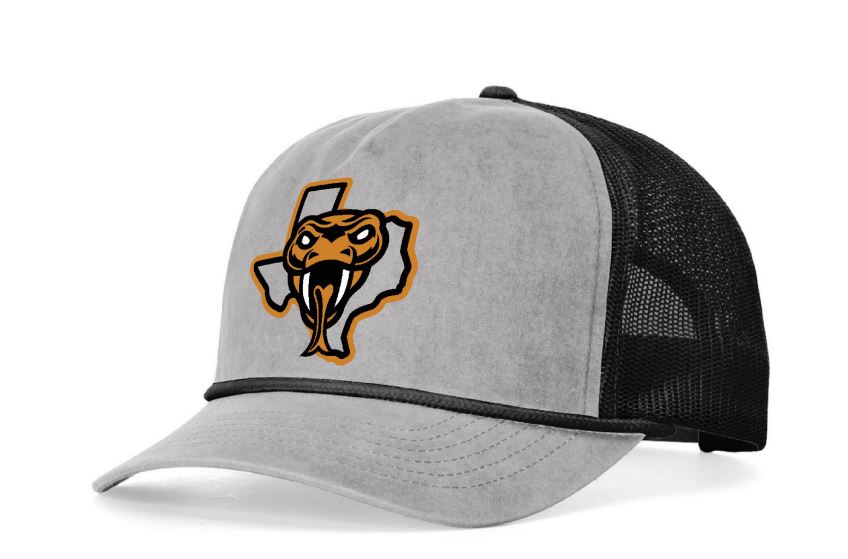 Rattler State Logo Trucker Grey Black HAT